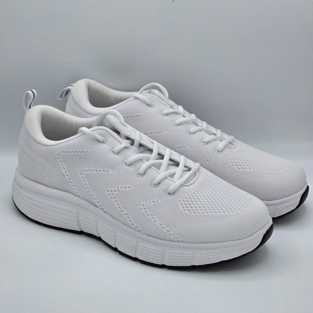 Kirkland Signature “Comfort Walker” Men’s White Sneakers Slip-Resistant Shoes